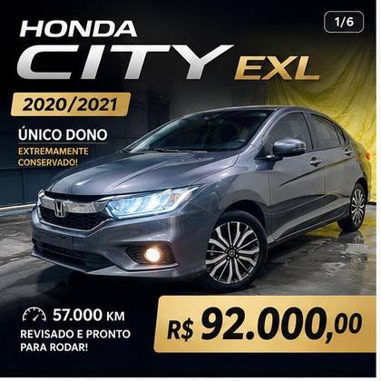 HONDA CITY 1.5 EXL 16V FLEX 4P AUTOMÁTICO HONDA CITY 1.5 EXL 16V FLEX 4P AUTOMÁTICO